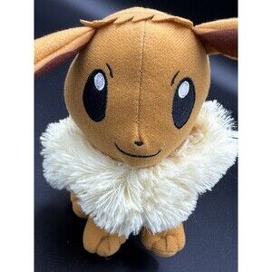 Pokémon Toy Factory Eevee Character Plush 2021 – Sitting – 7” x 8” x 5” – EUC